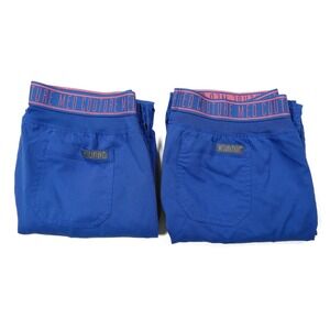 MED COUTURE Women's SP Blue Touch Collection Medical Scrub Cargo Pants BUNDLE